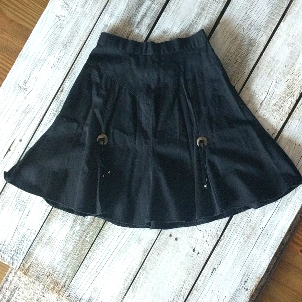 Black cowgirl circle skirt